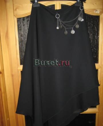 Нарядная асимметричная шелковая юбка р.42-44 Москва