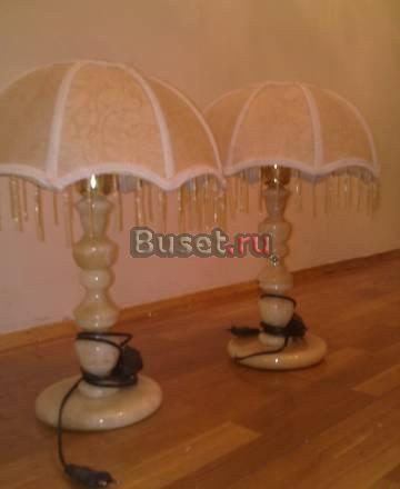 Лампа настольная из камня 2 шт., с настр.яркостью Москва