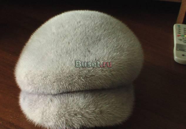 Шапка голубая норка,фасон"хулиганка"очень мало б/у Санкт-Петербург