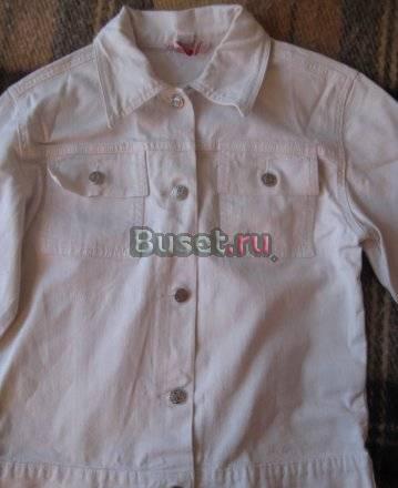 Белая джинсовая куртка 46рр (джинсовка) Москва