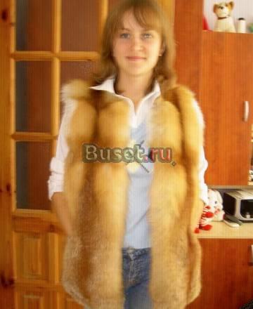 Меховой жилет из лисы, жилетка Москва