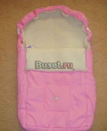 Новый меховой конверт для новорожденного Москва