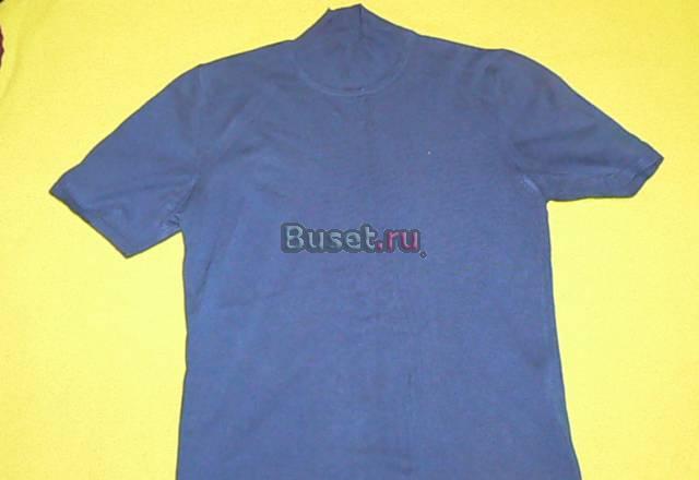 Водолазка синяя с коротким рукавом Москва