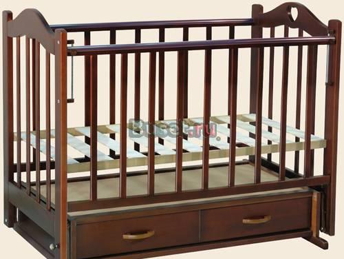 Кроватка "Лана" маятник с ящиком с пвх. Новая Москва