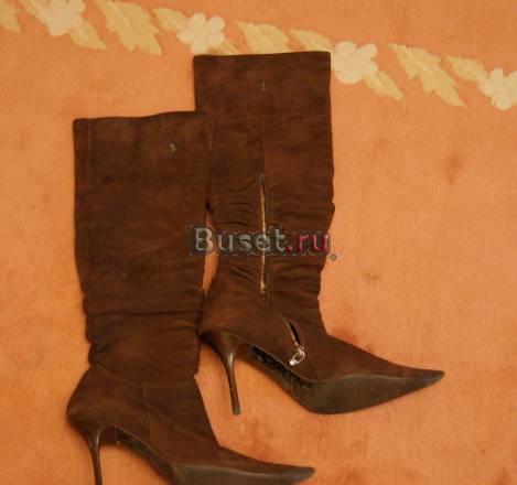 Сапоги  коричневые Москва
