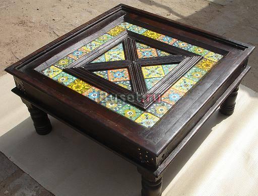 Стол кофейный восточный с изразцами Москва