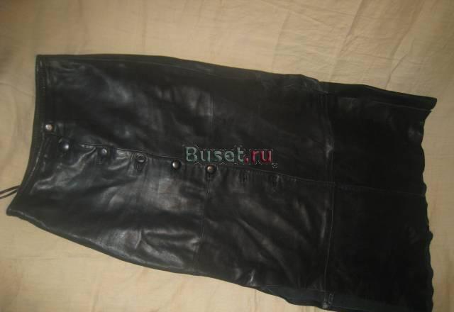 Юбка женская кожаная длинная с пуговицами Москва