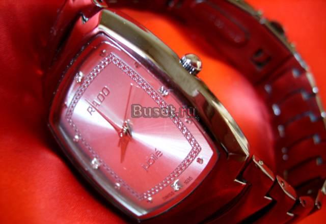 Часы rado, белый экран с фианитами Москва