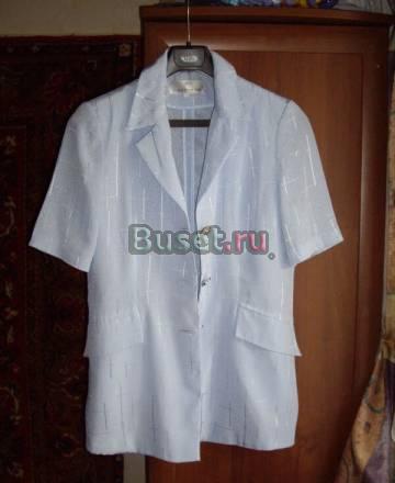 Светло-голубой летний пиджак, Италия, размер 48/50 Москва