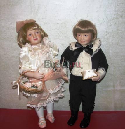 Кукла коллекционная фарфоровая,пара Москва