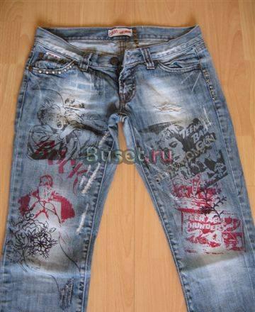 Джинсы росписные по мотивам комиксов. Шикарные Москва