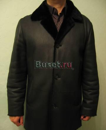 Мужская кожаная дублёнка, подкладка ягнёнок Москва