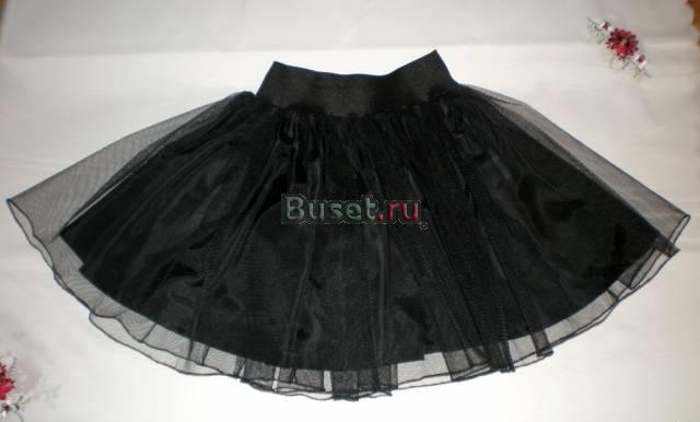 Черная пышная юбка из сетки Москва