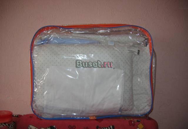 Комплект постельного белья в кроватку голубой Москва