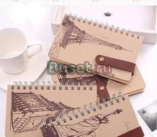 Записная книжка с кожаным ремешком Москва