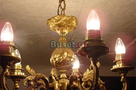 Бронзовая люстра на 5 рожков Москва