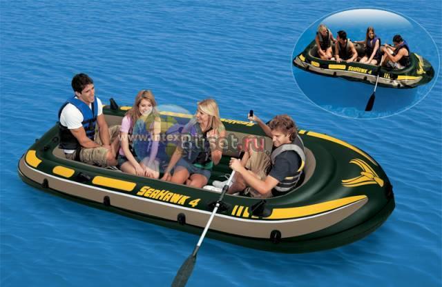 Надувная 4-х местная лодка SeaHawk 400 Set Москва