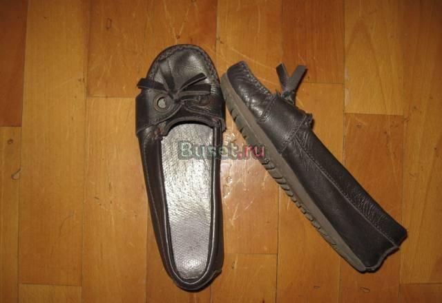 Мокасины кожаные коричневые Москва