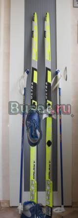 Детские лыжи 160 см + палки 110см +ботинки 37 р Москва