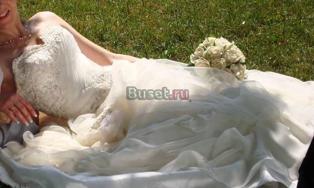 Чудесное свадебное платье айвори недорого Москва