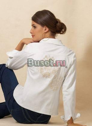 Новая джинсовая куртка с вышивкой США Москва