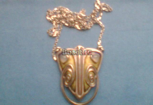 Украшение-цепь с подвеской,серебро,опалы,эмаль Москва