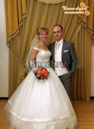 Нежное белое свадебное платье принцесса  Москва Москва