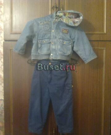 Джинсовая утепл курточка с капюшоном фирменная Санкт-Петербург