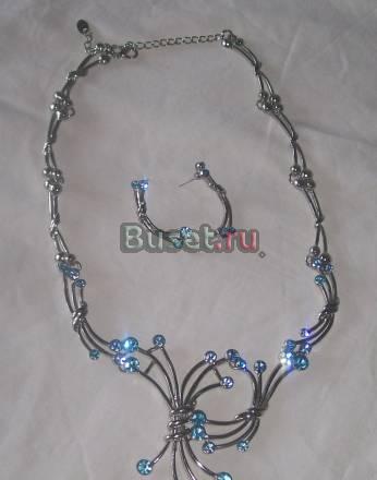 Набор бижутерии с 2х цветными камнями Тула