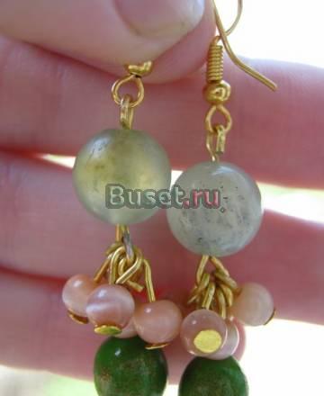 Гарнитур бусы+серёжки "для рыжих" Санкт-Петербург