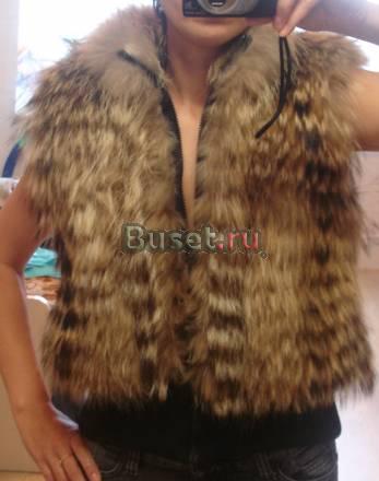 Супермодная жилетка из меха енота р.44-46 Санкт-Петербург