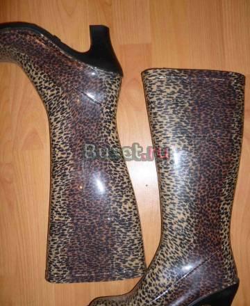 Новые Резиновые сапоги на каблуке 37-38 Санкт-Петербург