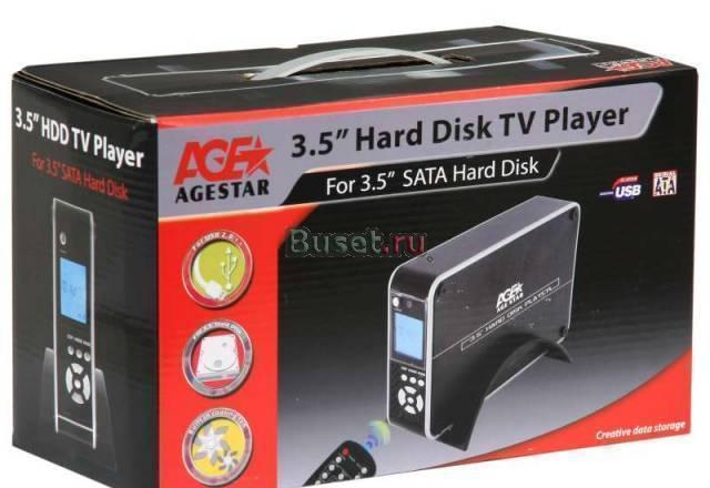 Новый AgeStar HDD TV player ide/sata 3.5"+HDD80GB Москва