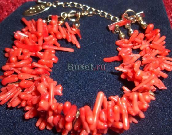 Браслет+Кольцо из натуральных кораллов Москва