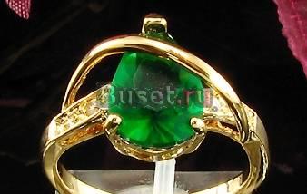 Кольцо с изумрудом, топазами, бриллиантами Санкт-Петербург