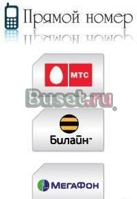 Прямые "Рекламные" номера от 500 руб./мес Москва