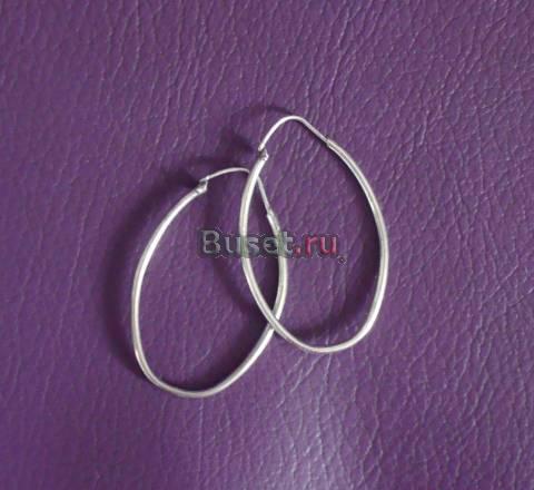 Серьги-овалы серебро 925 новые Москва