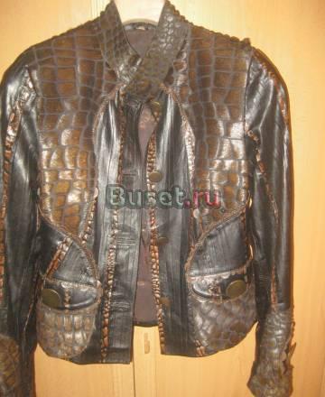 Новая итальянская кожанная куртка с вставками Москва
