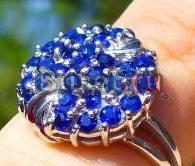 Колечко с натур. сапфирами, серебро, новое Москва