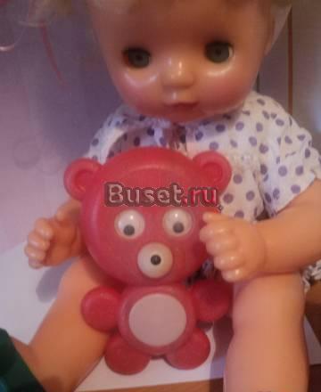 Мишка пластмасс СССР винтаж с пищалкой Москва