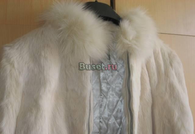 Новая полушубок из кролика (воротник из лисы) Москва