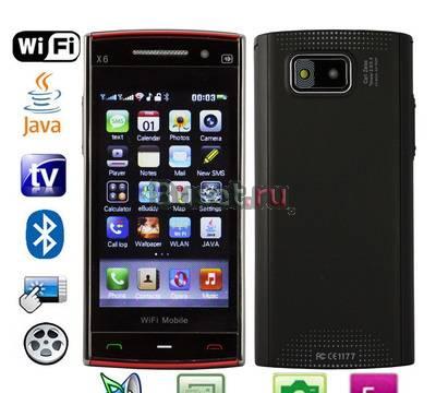 X6 новый ( wi-fi, 2sim, tv, java, mp3, mp4, fm ) Москва