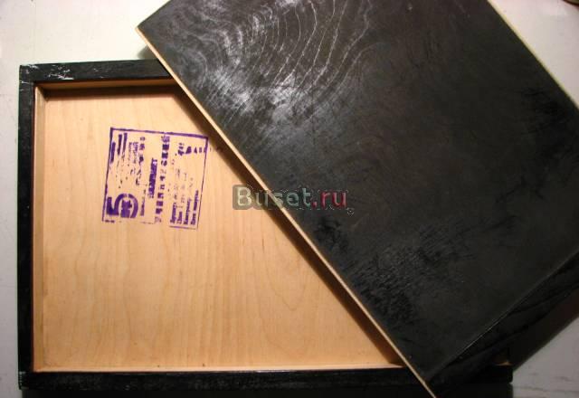 Коробка деревянная с выдвижной крышкой Санкт-Петербург