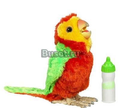 Интерактивная птичка (оранжево-зеленая) hasbro FUR Москва
