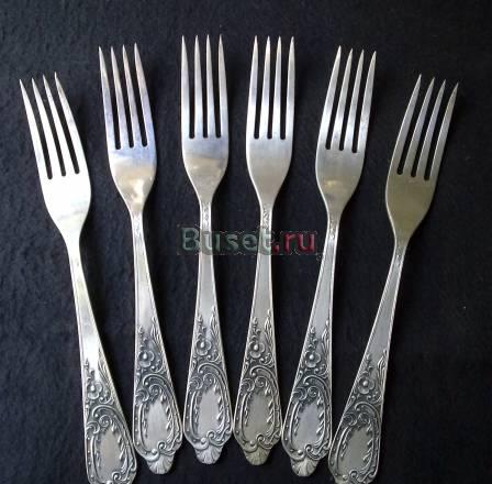 Набор вилок. Серебро 875пр. 6шт. люкс Москва