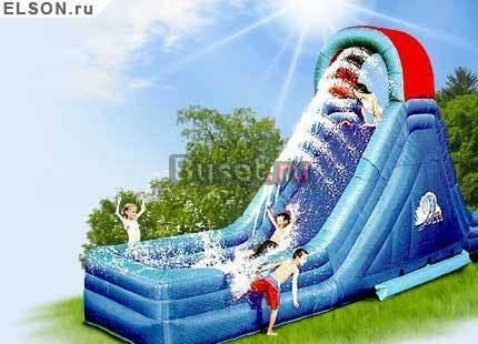 Надувная водная горка,батут Москва