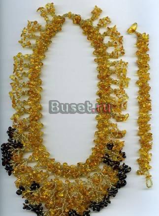 Колье из Натурального Янтаря Москва