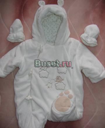 Комбез мех италия+кардиганMothercare 0-6мес+подаро Москва