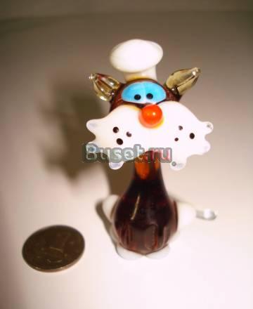 Стеклянная игрушка,фигурка из стекла,Кот Повар Москва
