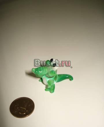 Стеклянная игрушка,фигурка из стекла,Крокодил Москва